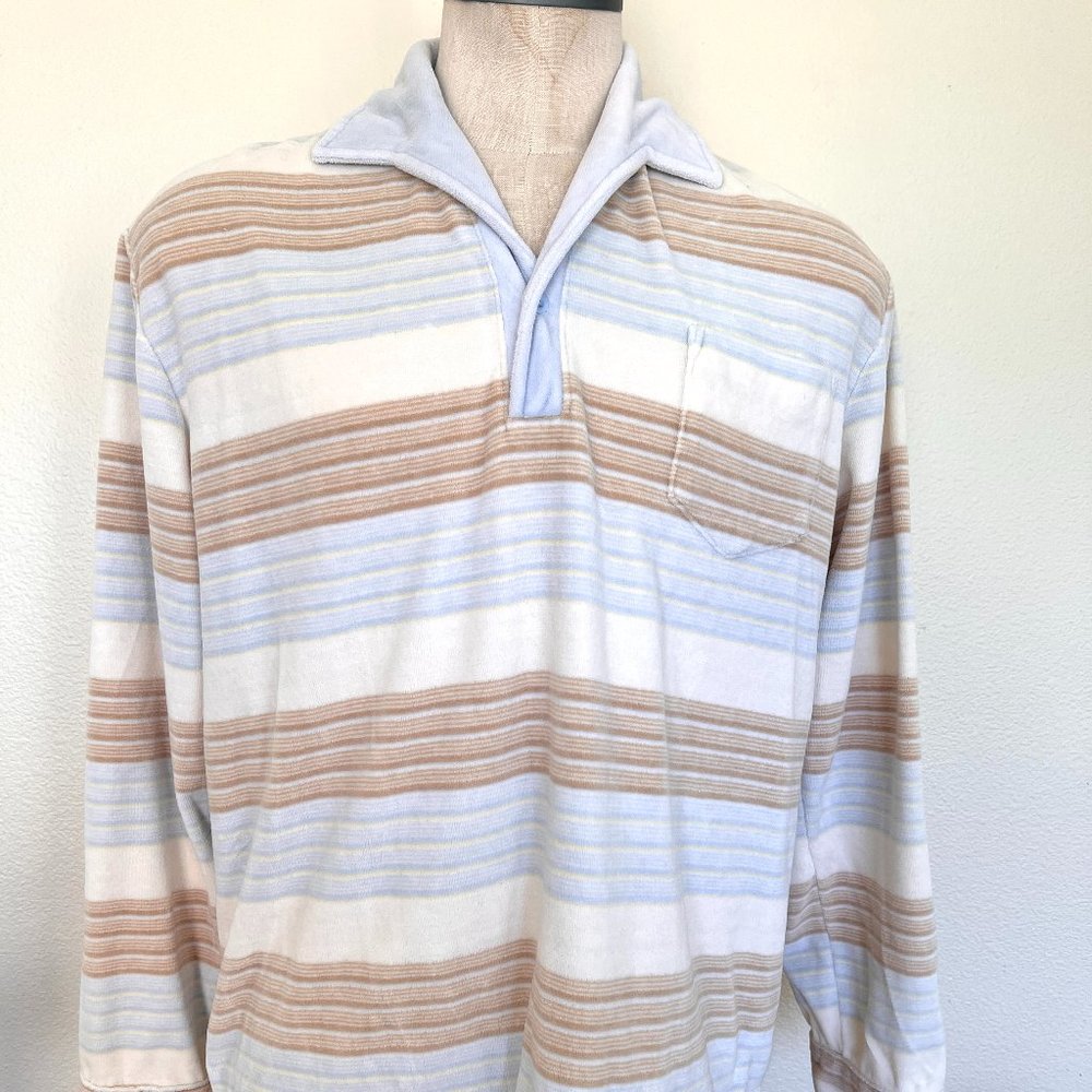 Vintage Velour - The Action by Van Heusen - Striped - Long Sleeve - XL